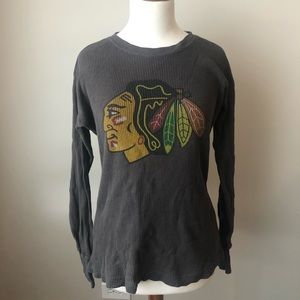 Ladies Waffle Weave Chicago Blackhawks Shirt